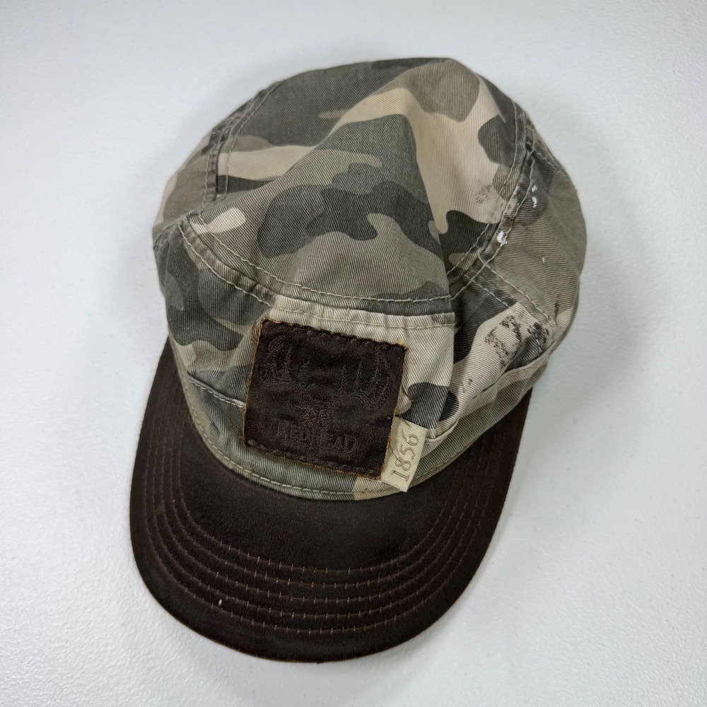 RedHead Camo Cadet Hat Mens OSFM Green Brown Fair Adjustable Flat Top Buck Logo